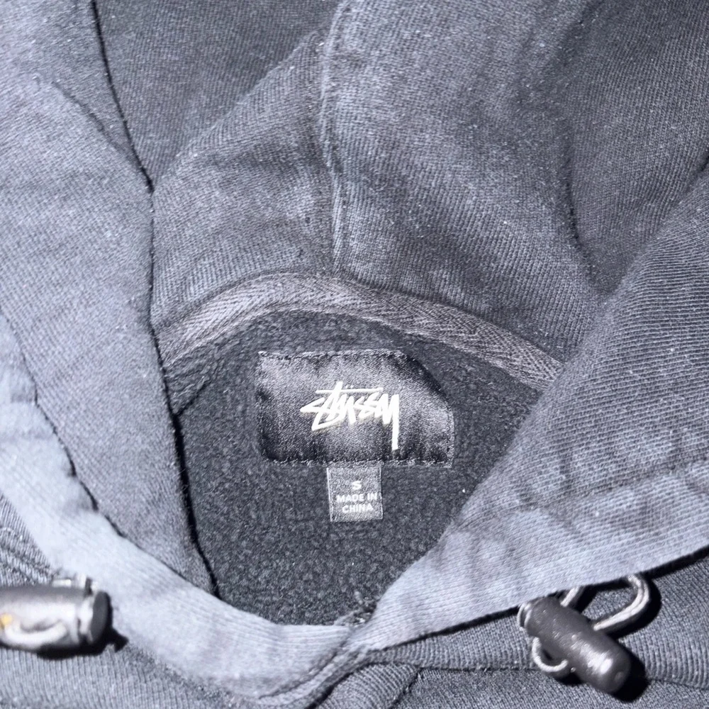 Stussy Cargo Fleece HD Black Hooded Utility Sweatshirt - Picture 3 of 3